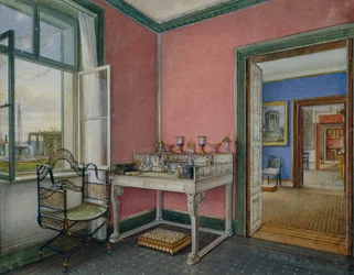 Gabinete de escritura de la princesa heredera en el palacio de Charlottenhof, Berlín